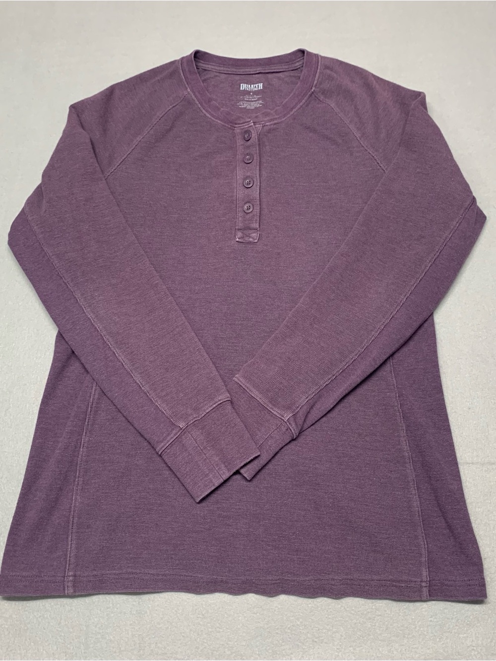 Duluth Trading Co Purple Henley Long-Sleeve Shirt - Picture 2 of 7